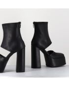 Open Boots en Cuir 3760 noires - Talon : 13cm