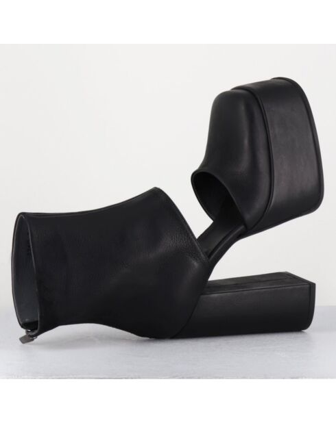 Open Boots en Cuir 3760 noires - Talon : 13cm