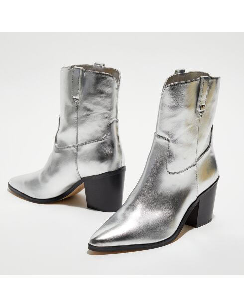 Bottines Waverly Heeled argentées - Talon 6 cm