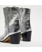 Bottines Waverly Heeled argentées - Talon 6 cm