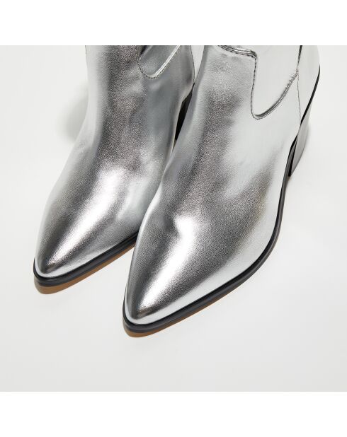 Bottines Waverly Heeled argentées - Talon 6 cm