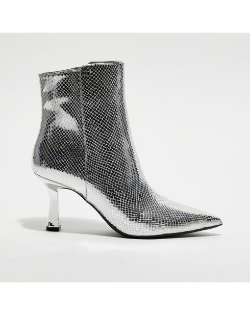 Bottines Cara argentées - Talon 6 cm