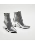 Bottines Cara argentées - Talon 6 cm