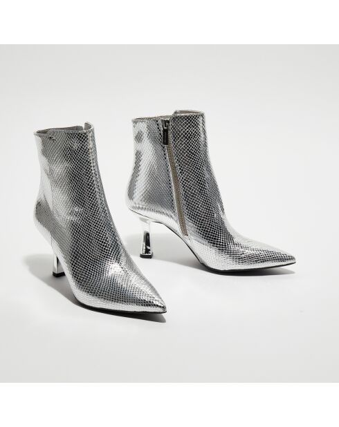 Bottines Cara argentées - Talon 6 cm