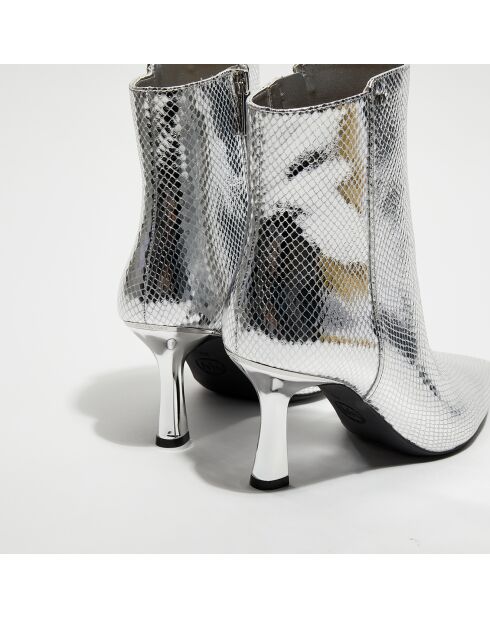 Bottines Cara argentées - Talon 6 cm
