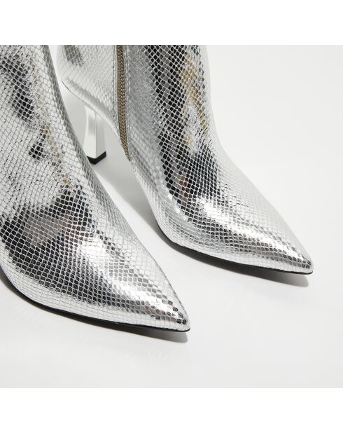 Bottines Cara argentées - Talon 6 cm