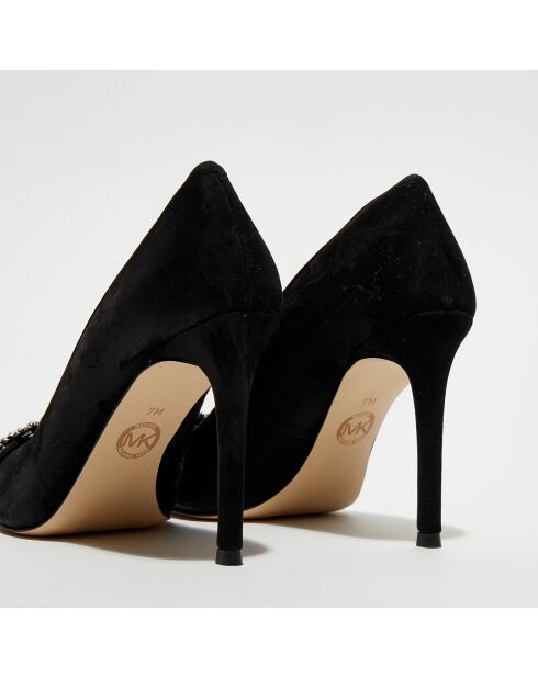 Escarpins en Velours de Cuir Viola Pump noirs - Talon 9 cm