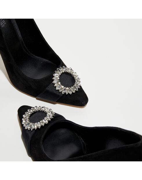 Escarpins en Velours de Cuir Viola Pump noirs - Talon 9 cm