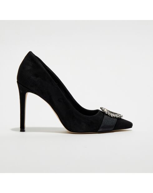 Escarpins en Velours de Cuir Viola Pump noirs - Talon 9 cm