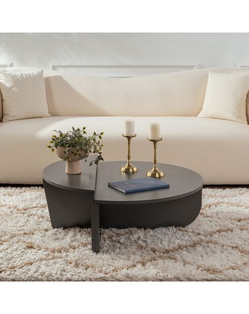 Antracietkleurige salontafel Orion