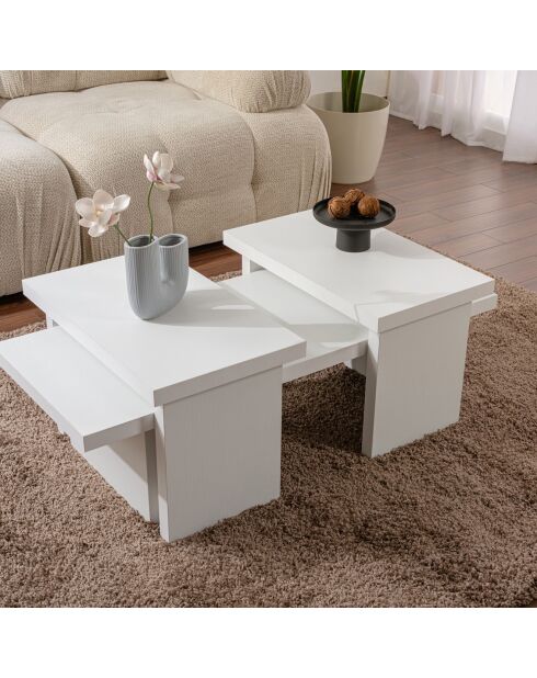 Table basse Sanctuary bois blanc