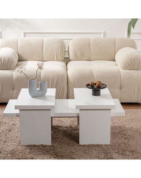 Table basse Sanctuary bois blanc