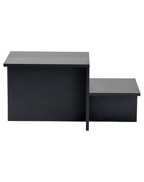 Table basse Harmony bois noir - 80x40x40 cm