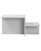Table basse Harmony grise - 80x40x40 cm