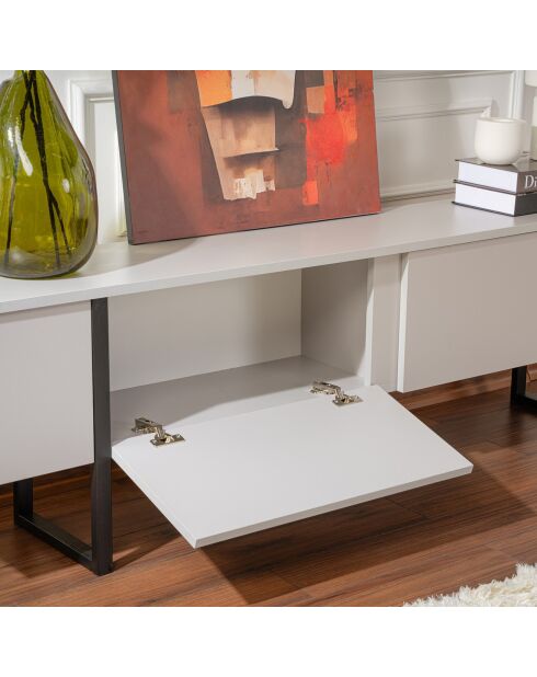 Meuble TV Serenity gris/noir - 180x50x29.5 cm