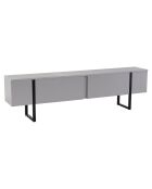 Meuble TV Serenity gris/noir - 180x50x29.5 cm