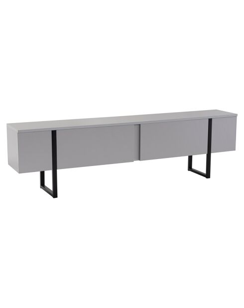 Meuble TV Serenity gris/noir - 180x50x29.5 cm