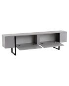 Meuble TV Serenity gris/noir - 180x50x29.5 cm