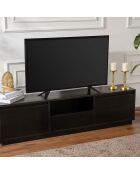 Meuble TV Vanguard bois noir - 160x42x29.5 cm