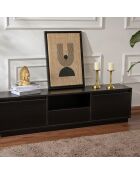 Meuble TV Vanguard bois noir - 160x42x29.5 cm