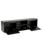 Meuble TV Vanguard bois noir - 160x42x29.5 cm