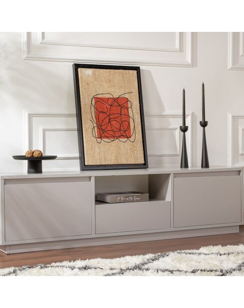 Meuble TV Vanguard gris - 160x42x29.5 cm