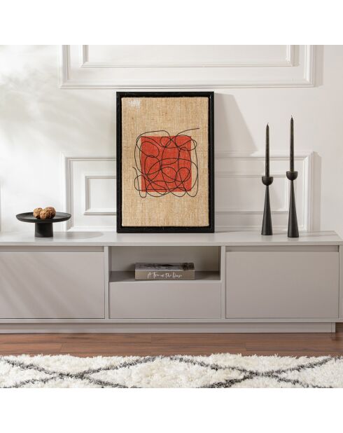 Meuble TV Vanguard gris - 160x42x29.5 cm