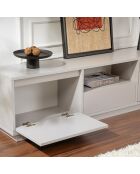 Meuble TV Vanguard gris - 160x42x29.5 cm