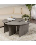 Table basse Moira gris béton - Ø90x41 cm