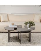 Table basse Moira gris béton - Ø90x41 cm