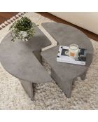 Table basse Moira gris béton - Ø90x41 cm