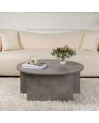 Table basse Moira gris béton - Ø90x41 cm