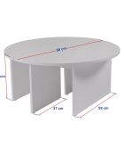 Table basse Moira gris béton - Ø90x41 cm
