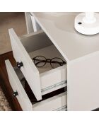 Table de chevet Glimmer gris/noir - 45.2x50x29.5 cm
