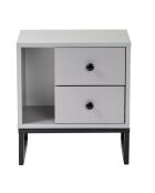 Table de chevet Glimmer gris/noir - 45.2x50x29.5 cm