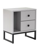 Table de chevet Glimmer gris/noir - 45.2x50x29.5 cm