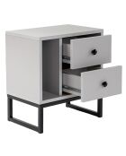 Table de chevet Glimmer gris/noir - 45.2x50x29.5 cm