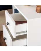 Table de chevet Glimmer blanc/noir - 45.2x50x29.5 cm