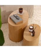 2 Tables d'appoint Elipse chêne