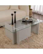 Table basse Vetrino grise - 105x40x65 cm