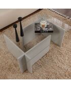 Table basse Vetrino grise - 105x40x65 cm