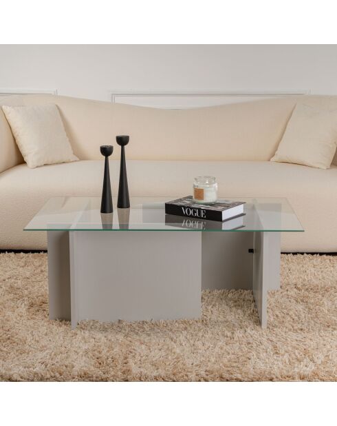 Table basse Vetrino grise - 105x40x65 cm