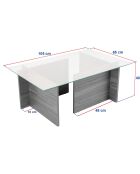 Table basse Vetrino grise - 105x40x65 cm