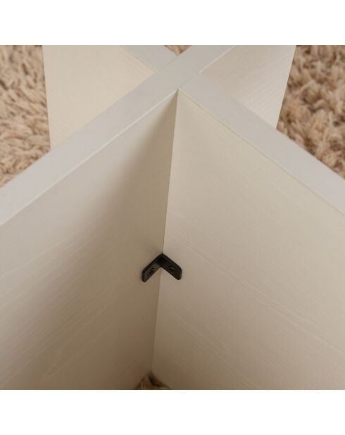 Table basse Vetrino bois blanc - 105x40x65 cm
