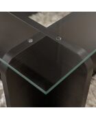 Table basse Flavio bois noir - 105x30x65 cm