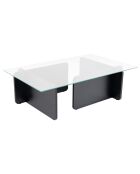 Table basse Flavio bois noir - 105x30x65 cm