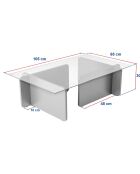 Table basse Flavio bois noir - 105x30x65 cm