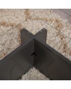 Table basse Flavio anthracite - 105x30x65 cm