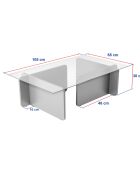 Table basse Flavio anthracite - 105x30x65 cm