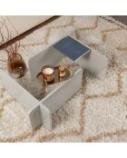 Table basse Flavio grise - 105x30x65 cm